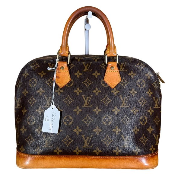 Authentic Louis Vuitton Satchel Bag Alma Monogram Used LV Handbag Vintage - Picture 2 of 11